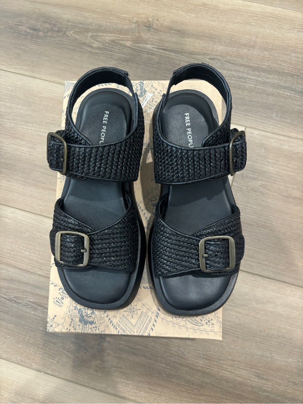 Free People Mandi Weave Platform Sandals Size 7
